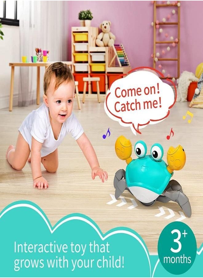 Gerenic - Crawling Crab Toys with Light Up, Interactive Musical Toy with Automatically Avoid Obstacles, Fun Moving Toy for Kids - Image 1