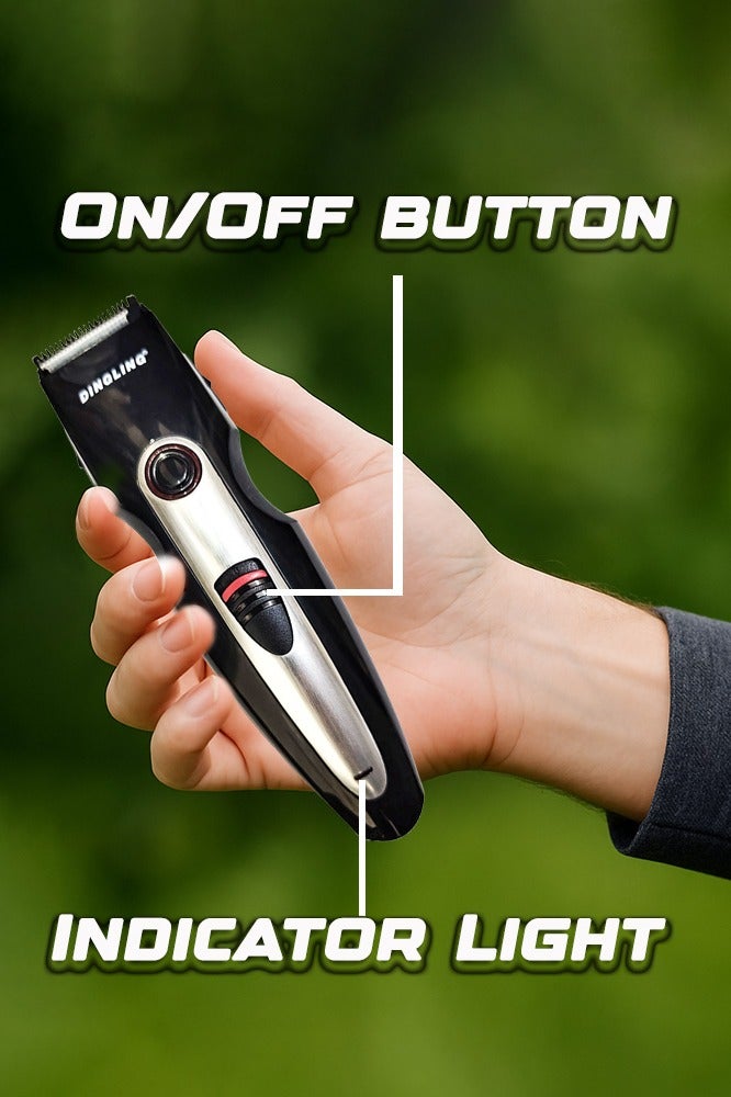 دينجلينج مجموعة دنجلينج RF-687 اللاسلكية للعناية الشخصية 10 في 1 - ماكينة تشذيب شعر احترافية مع ماكينة تشذيب شعر الأذن والأنف، بطاريتين قابلتين للشحن بسعة 600 مللي أمبير/ساعة | استخدام لمدة 45 دقيقة | تقنية شفرة حادة دقيقة | خيارات ضبط اللحية والشارب | هيكل متين ومريح لقبضة مثالية | لون أسود - Image 4