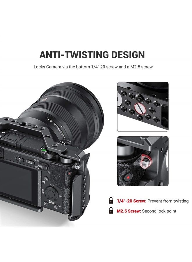 SMALLRIG Cage for Sony Alpha A6600/ILCE 6600 Mirrorless Camera with Cold Shoe Mounts - CCS2493 - Image 4