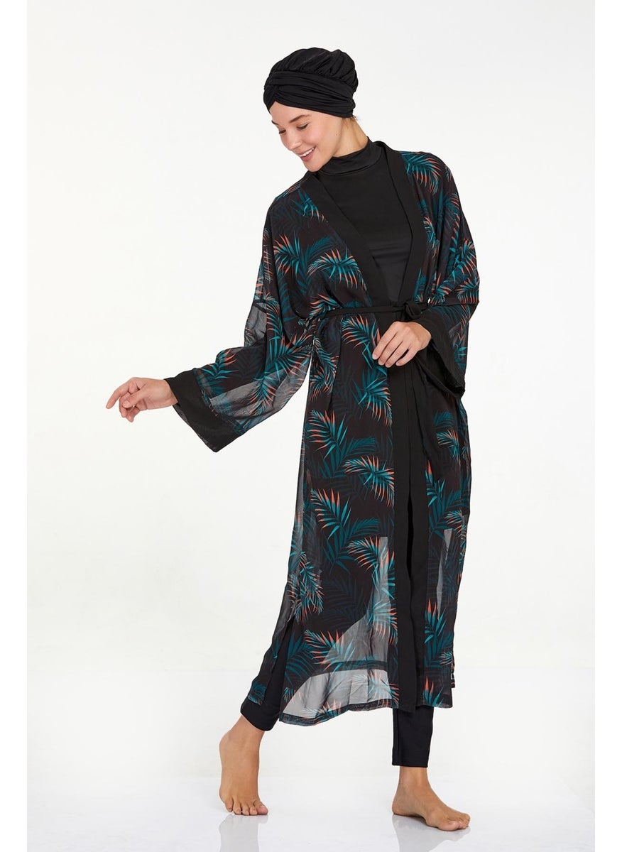 Remsa Mayo Remsa Swimsuit Single Kimono Pareo on Swimsuit Timena 6107 Black  - Image 3