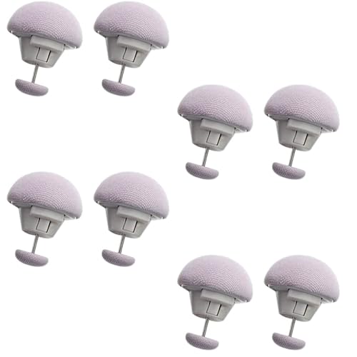 DIVOX Duvet Clips Mushroom Cover Pins Cotton Quilt Fixer Duvet Fasteners Grippers Anti-Movement Bed Clamps Sheet Holder for Socks Curtains Cove Fixing Clips (Grey, 8) - Image 1