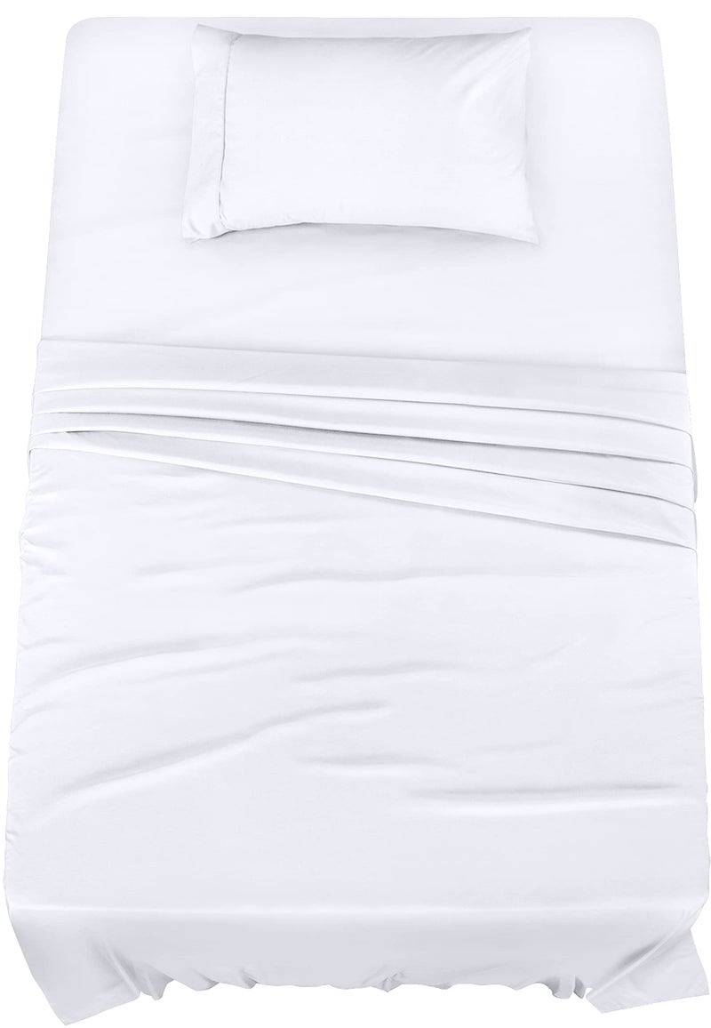 Utopia Bedding Twin Bed Sheets Set - 3 Piece Bedding - Brushed Microfiber - Shrinkage and Fade Resistant - Easy Care (Twin, White) - Image 1