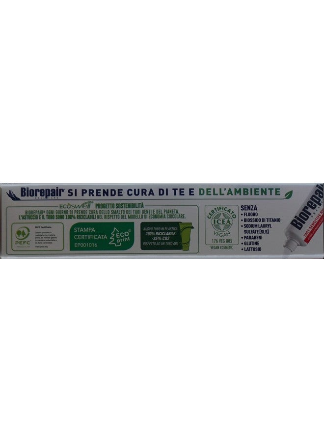 Biorepair: "Fast Sensitive Repair" Toothpaste with microRepair, New Formula - 2.5 Fluid Ounce (75ml) Tubes (Pack of 3) [ Italian Import ] - Image 2