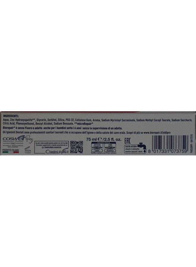 Biorepair: "Fast Sensitive Repair" Toothpaste with microRepair, New Formula - 2.5 Fluid Ounce (75ml) Tubes (Pack of 3) [ Italian Import ] - Image 4