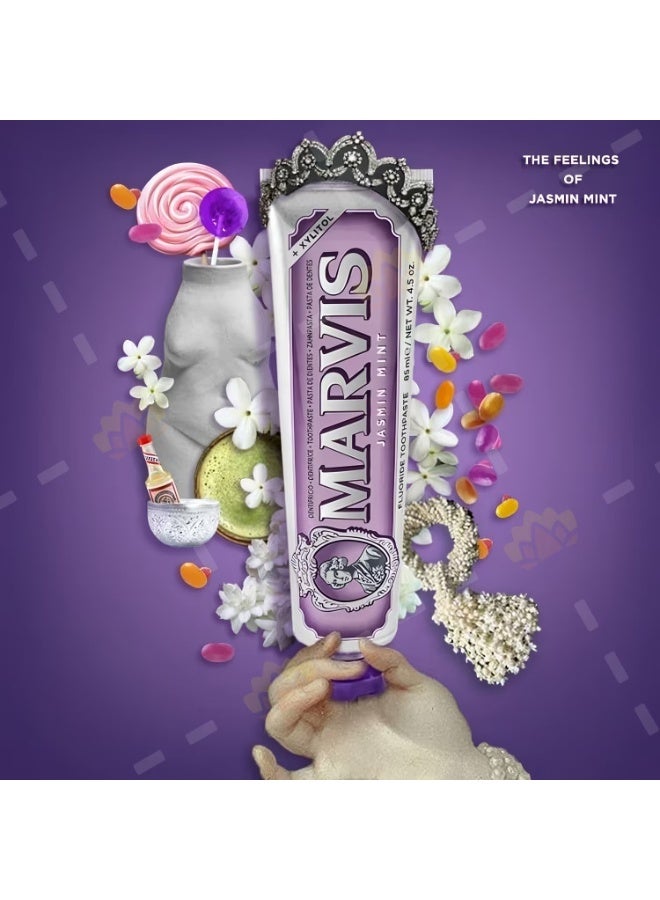 Marvis Jasmin Mint Toothpaste 85ml - A Choice of Brightness and Fragrance Exclusively for Women - Image 4