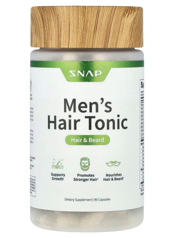 SNAP SUPPLEMENTS - Men's Hair Tonic Hair & Beard 90 Capsules - Image 1