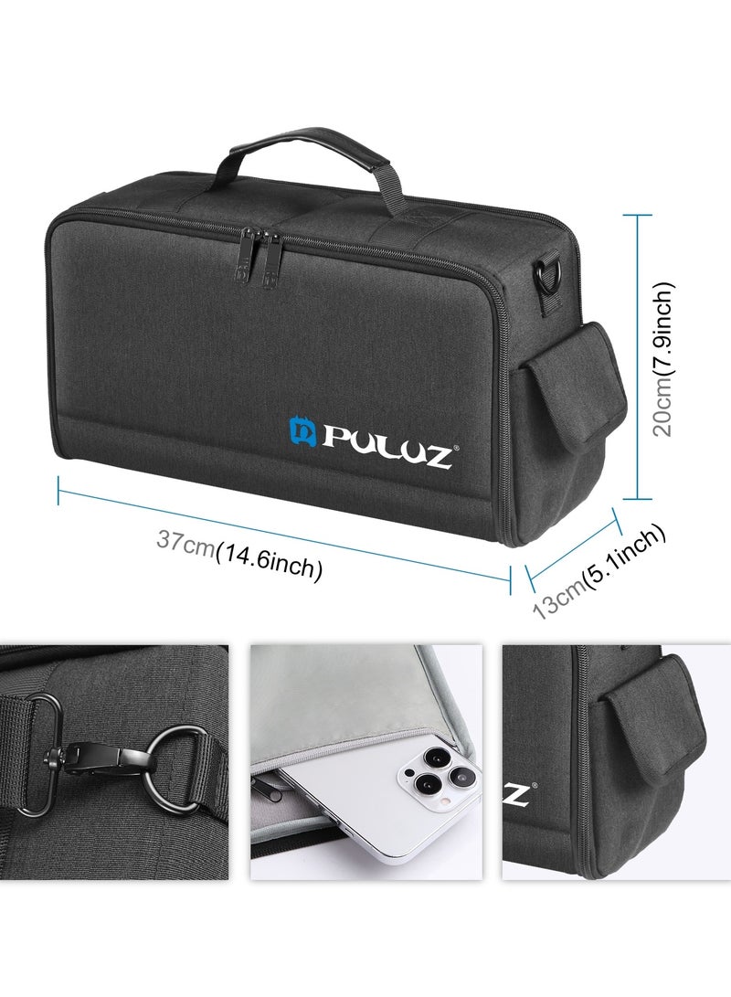 PULUZ Camera Bag Case Travel DSLR Camera Backpack for SLR DSLR, Lenses, Accessories Tablet Backpack Compatible for Sony/Canon/Nikon Camera and Lens Tripod Accessories,Multi-Layer Shockproof Camera Backpack with Insert Bag, Compatible with DSLR, SLR, Mirrorless, Lenses, Tripod & Accessories – Fits Canon, Nikon, Sony – Travel Photography Gear Organizer  - Image 3