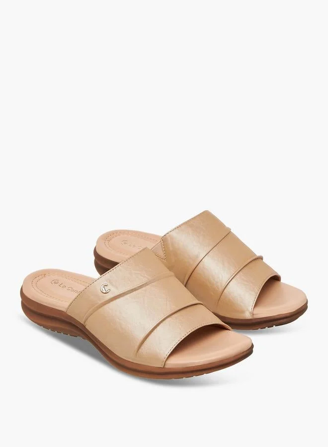 لو كونفورت Women Metallic Slide Sandals