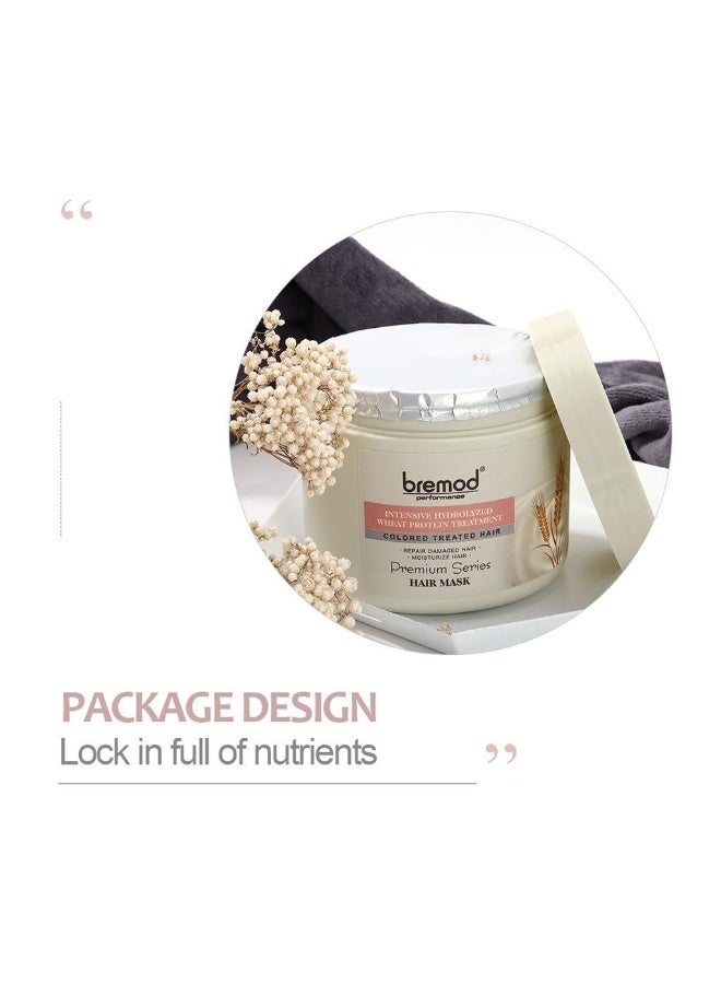 Bremod Premium Moisturizing Hair Mask with Hydrolyzed Keratin and Natural Argan Oil, Deep Repair Formula for Brittle Damaged Hair Providing Long Lasting Hydration Softness Shine and Frizz Protection - Image 3