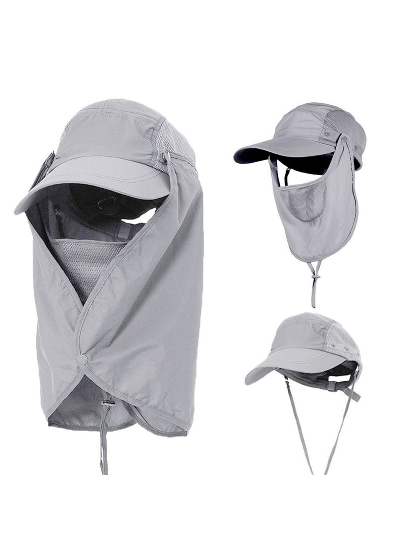 SYOSI - Sun Hat UV Sun Protection Neck Flap Cap UPF 50 Folding Fishing Hat Summer Outdoor Sport Wide Brim Hat Free Sunscreen for Women  Men - Image 1