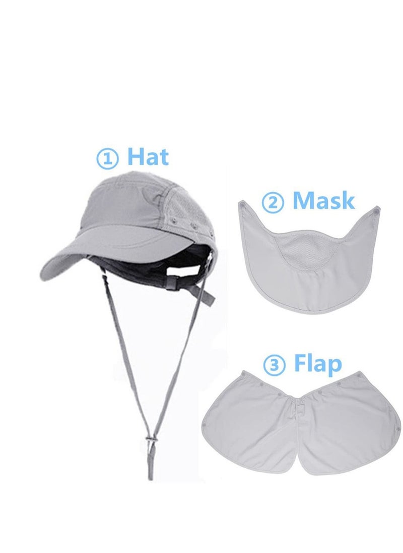 SYOSI - Sun Hat UV Sun Protection Neck Flap Cap UPF 50 Folding Fishing Hat Summer Outdoor Sport Wide Brim Hat Free Sunscreen for Women  Men - Image 1
