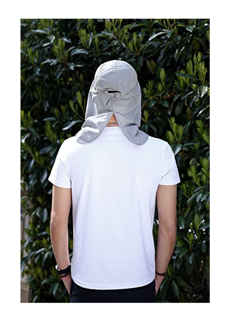 SYOSI - Sun Hat UV Sun Protection Neck Flap Cap UPF 50 Folding Fishing Hat Summer Outdoor Sport Wide Brim Hat Free Sunscreen for Women  Men - Image 1