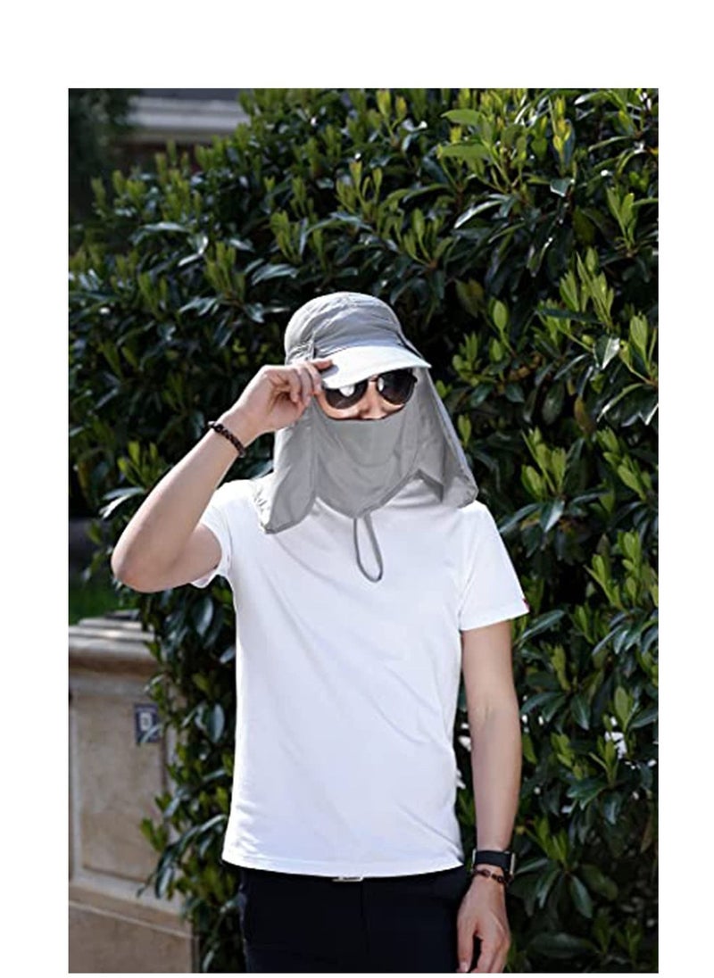 SYOSI - Sun Hat UV Sun Protection Neck Flap Cap UPF 50 Folding Fishing Hat Summer Outdoor Sport Wide Brim Hat Free Sunscreen for Women  Men - Image 1
