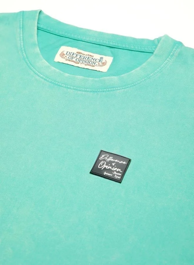 ديفيرينس أوف أوبينيون تيشيرت مطبع بقصة واسعة وغسيل حمضي للرجال