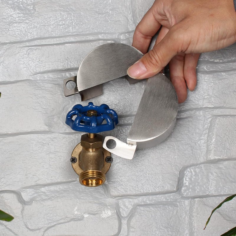 TEMEILI ABC Outdoor Faucet Lock with Padlock  Child Proof Outdoor Faucet Lock - Image 2