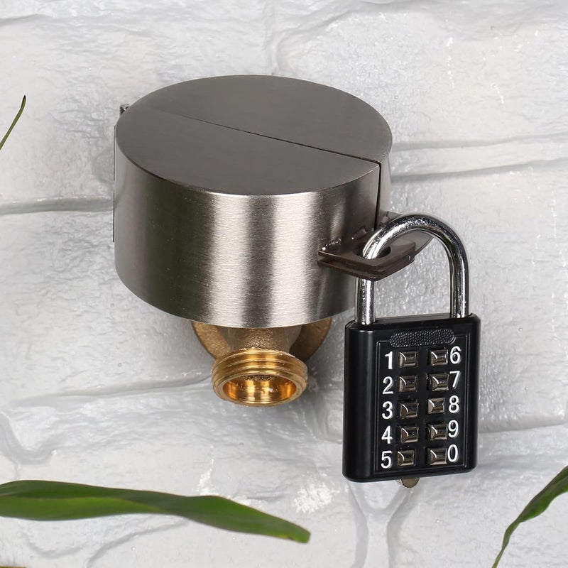 TEMEILI ABC Outdoor Faucet Lock with Padlock  Child Proof Outdoor Faucet Lock - Image 1