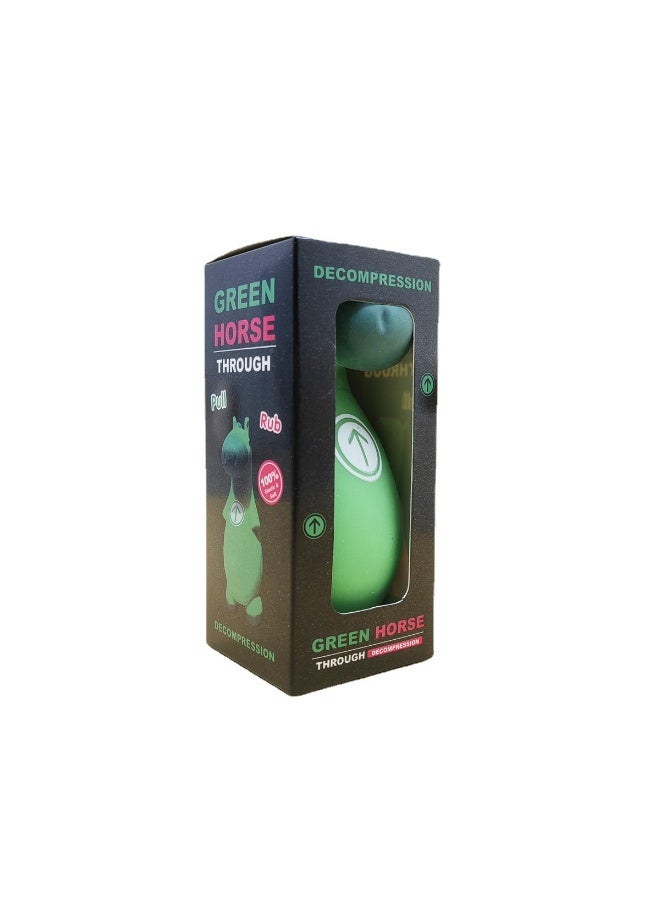 Squeeze Stress Relief Animals for All Occasions Party Funny Favors Toys， Boxer Gifts Green Horse Stress Relief Toy, Unique Stress Toys for Adults & Teens - Stress Relief Toy for Anxiety - Cool Desk Accessories - Image 1