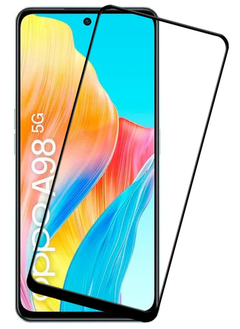 ACLIX Antistatic ESD Dustproof Premium Quality High Definition Tempered Glass Screen Protector Designed For Oppo A98 - Image 1