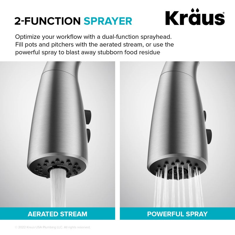 KRAUS Merlin Transitional Pull-Down Single Handle Kitchen Faucet in Matte Black, KPF-1674MB - Image 3