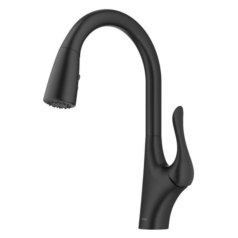 KRAUS Merlin Transitional Pull-Down Single Handle Kitchen Faucet in Matte Black, KPF-1674MB - Image 1
