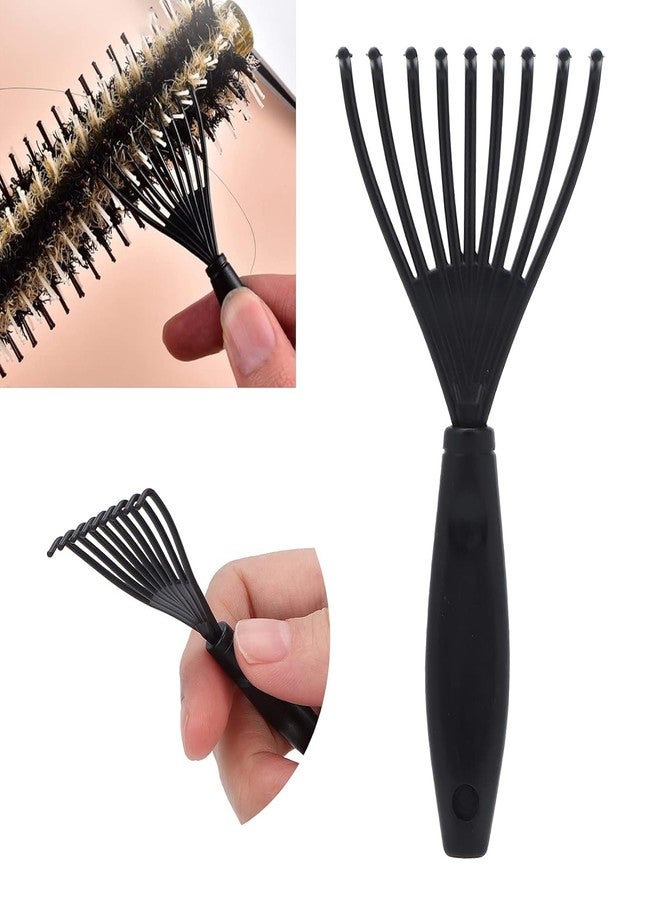 BlackLaoban Round Hair Brush With Brush Cleaner Tool for Blow Drying, Styling, Curling, Straighten with Soft Nylon Bristles for Short or Medium Curly Hairs for Women & Men Dotted (Light-Green) - Image 4
