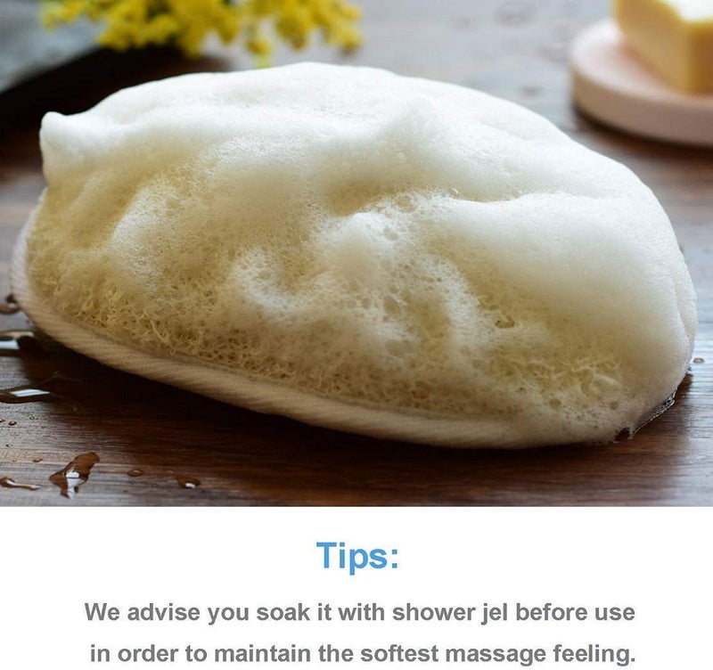 RIXTEC Set of 5 Natural Body Loofah for Bathing | Organic Loofah with strep | Shower Sponge for Women, Men and Kids - Image 2