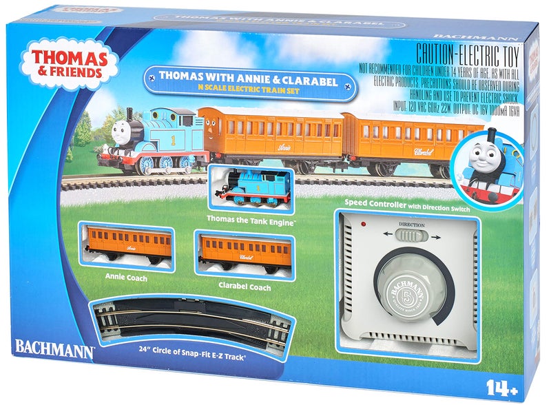 Bachmann Trains Thomas with Annie and Clarabel Ready to Run Electric Train Set N Scale Blue