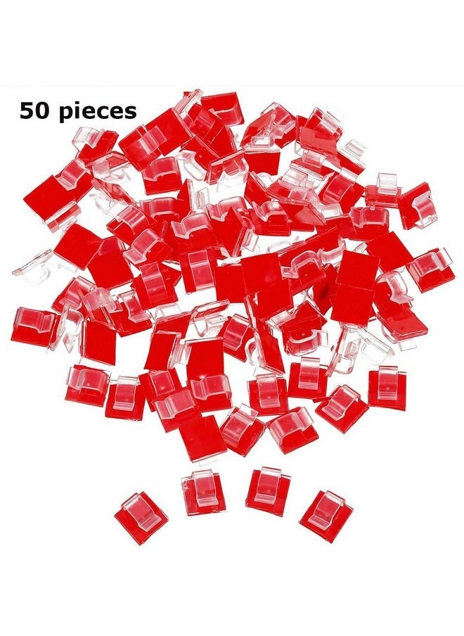 Beauenty 50-Piece Self-Adhesive Cable Holder, Outdoor Cable Clips, Pack of 50 Cable Clips, Mini Outdoor Cable Clips, Adhesive Cable Clips, for Desk, USB Charging Cable, Cable Clips, Power Cable, Audio Cable, Car  - Image 2