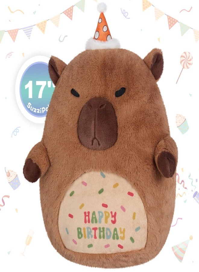 SuzziPals Capybara Stuffed Animal Pillow, Cute Plush Pillow for Cuddling, Capybara Plush Toy for Kids and Adults, Capybara Gifts - Image 1