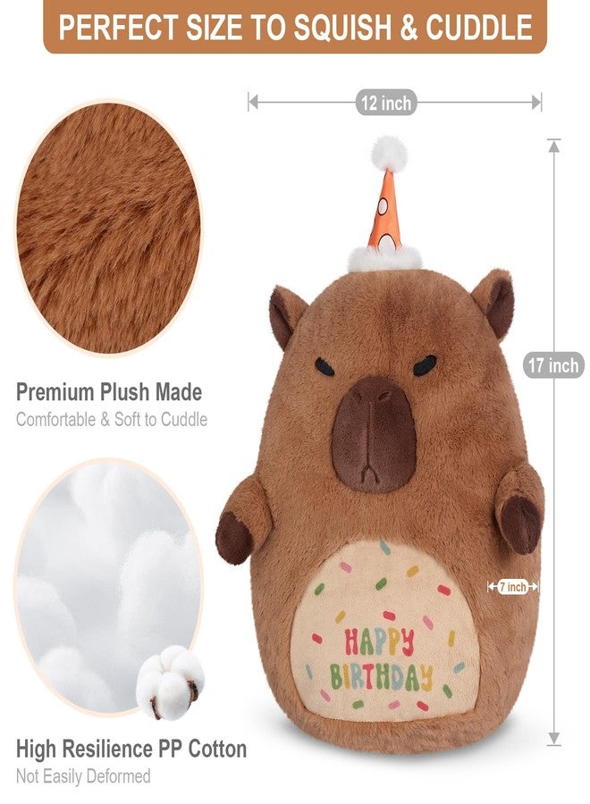 SuzziPals Capybara Stuffed Animal Pillow, Cute Plush Pillow for Cuddling, Capybara Plush Toy for Kids and Adults, Capybara Gifts - Image 5
