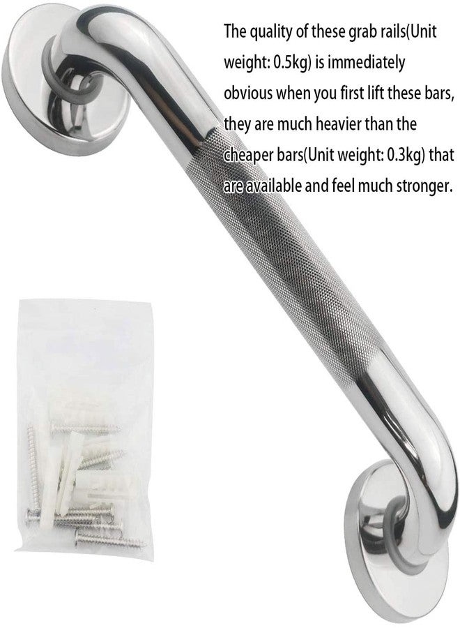Abimars 12inch/300 mm Bath Grab Bar with Anti-Slip Grip, Sturdy Stainless Steel Shower Safety Handle for Bathtub,Toilet, Bathroom,Kitchen,Stairway Handrail,Come with Mounted Screws - Image 5