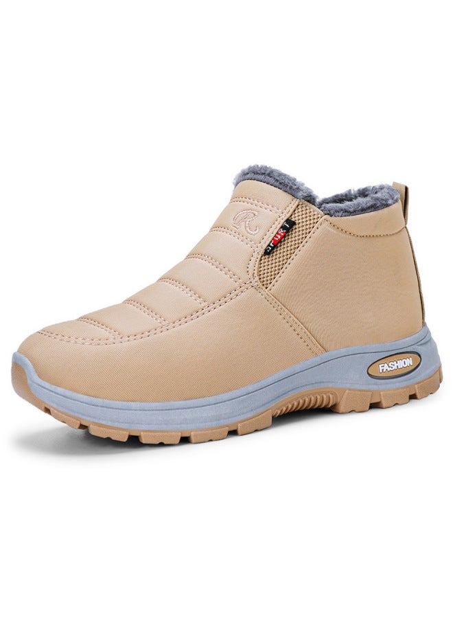 Cotton Shoes Men's Winter New Velvet Thickeneded Snow Boots Casual Men's Shoes Short Boots Warm Old Beijing Shoes