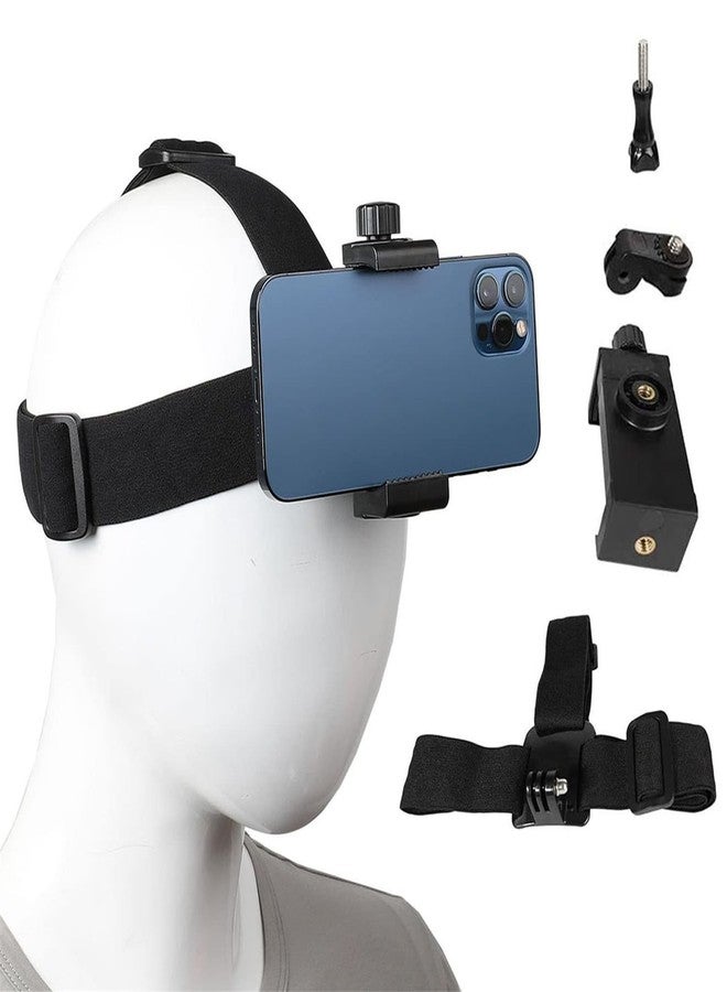 Joyzzz Head Mounted Camera Holder With Adjustable Nylon Strap for Most Head Sizes, Mobile Phone POV Mount for Cycling, Fishing, Motorcycling and Other Outdoor Sports - Image 1