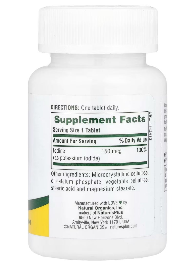 NaturesPlus Iodine Potassium Iodide 150 mcg 100 Tablets - Image 2