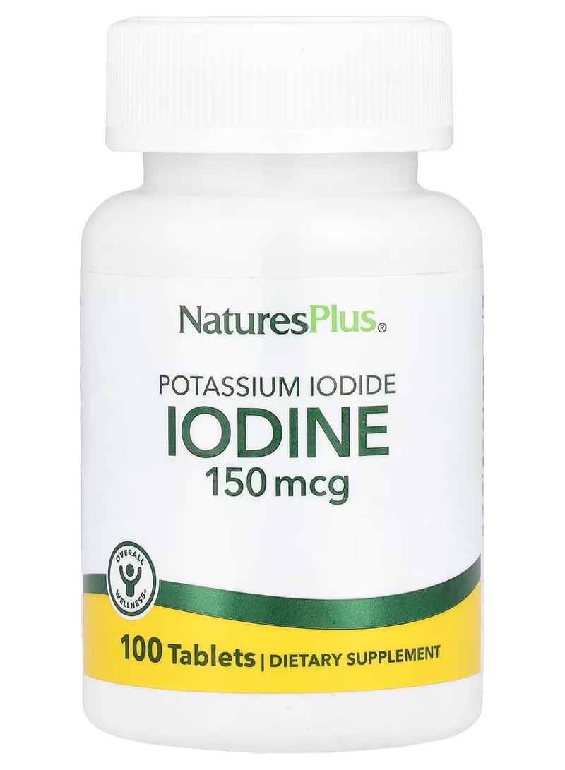 NaturesPlus Iodine Potassium Iodide 150 mcg 100 Tablets - Image 1