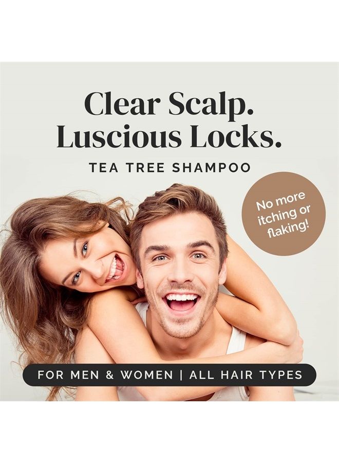 Puriya Tea Tree Clarifying Shampoo. Plant Rich Dry Itchy Scalp Relief, for Kids, Adults, Sulfate Free, No Harsh Chemicals Seen in Dandruff Treatment, Seborrheic Dermatitis, Psoriasis Shampoo, 16 oz - Image 3