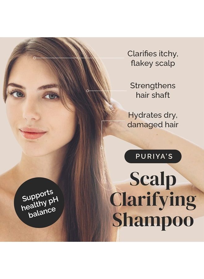Puriya Tea Tree Clarifying Shampoo. Plant Rich Dry Itchy Scalp Relief, for Kids, Adults, Sulfate Free, No Harsh Chemicals Seen in Dandruff Treatment, Seborrheic Dermatitis, Psoriasis Shampoo, 16 oz - Image 2