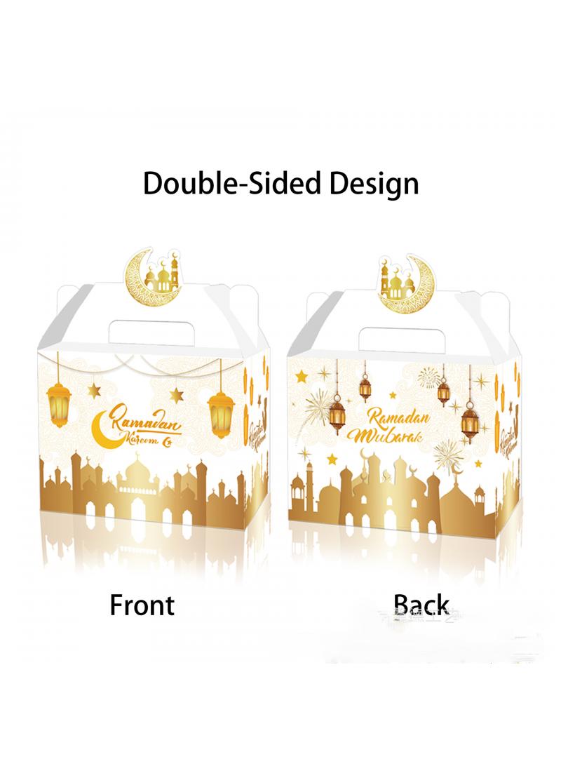 general 12-Pieces Gift Box Candy Packaging Cardboard Box For Eid Mubark Party Souvenir - Image 2