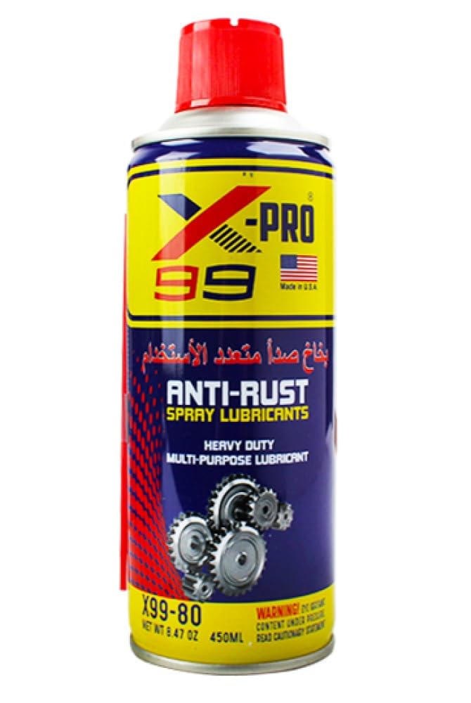 X-PRO X99-80 بخاخ تشحيم مضاد للصدأ 450 مل – حماية معدنية فائقة التحمل، مزيل الصدأ، منظف وطارد للرطوبة – صنع في الولايات المتحدة | بخاخ X-PRO X99-80 المضاد للصدأ - 450 مل - Image 3