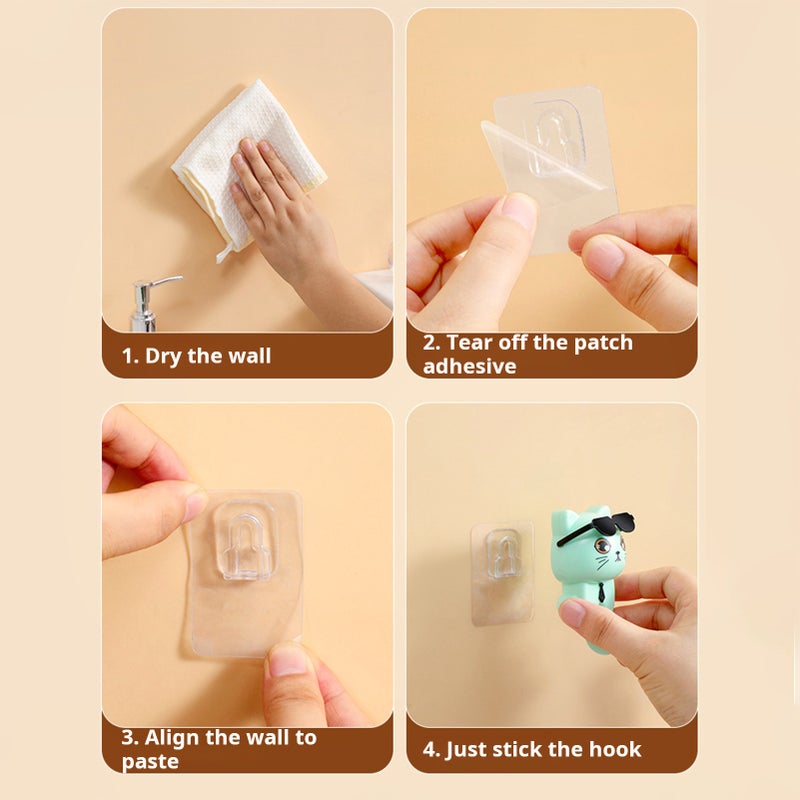 Sunglasses Cat Key Holder for Wall No Drill Adhesive Hook for Keys Hats Coats Towels Cartoon Cat Wall Organizer for Entryway Kitchen Bathroom - Image 5