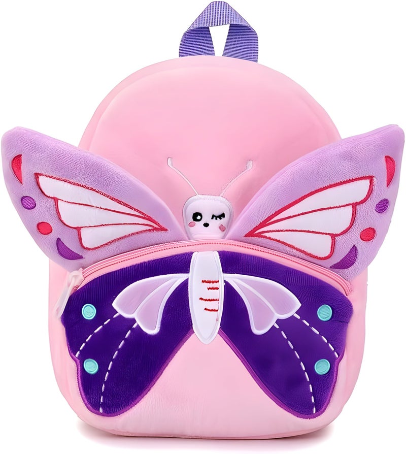Delicado Cute Small Toddler Kids Preschool Backpack butterfly design Nursery Preschool Playschool School Picnic Travelling Bag for Baby Boy Girl Age 2-5 Years - Image 1