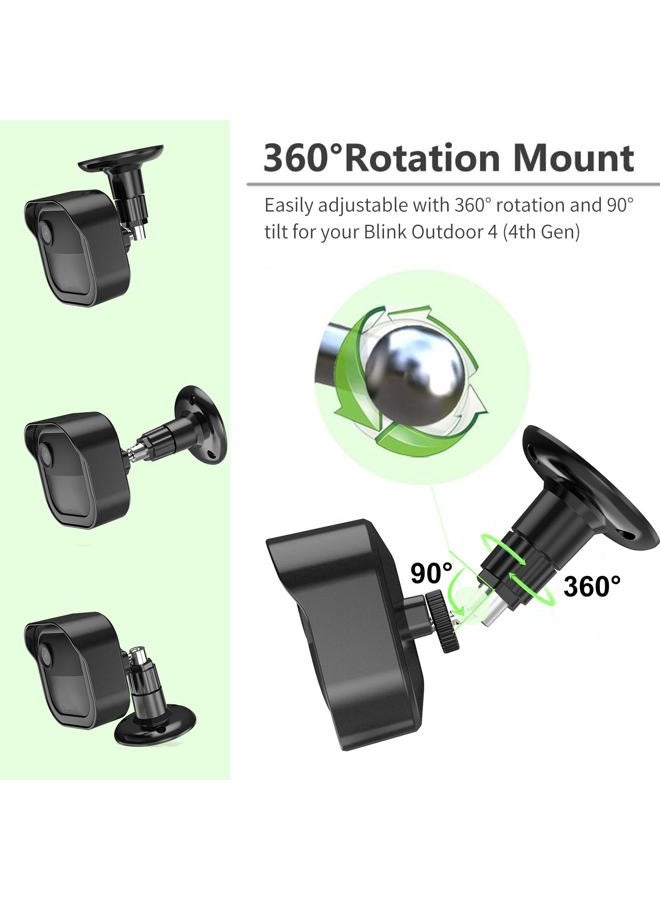 Pefecon Blink Outdoor 4 (4Th Gen) Camera Mount, Weatherproof Protective Housing And 360° Adjustable Mount With Sync Module 2 For Security System (Black, 1 Pack) - Image 4