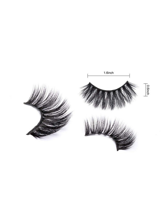 DYSILK Mink Eyelashes - False Eyelashes 3 Pairs 6D Mink Lashes - Wispy Lashes Natural Look Faux Mink Eyelashes Dramatic Lashes Fluffy Cat Eye Reusable Lashes Pack Extension |002-0.6 Inch - Image 4