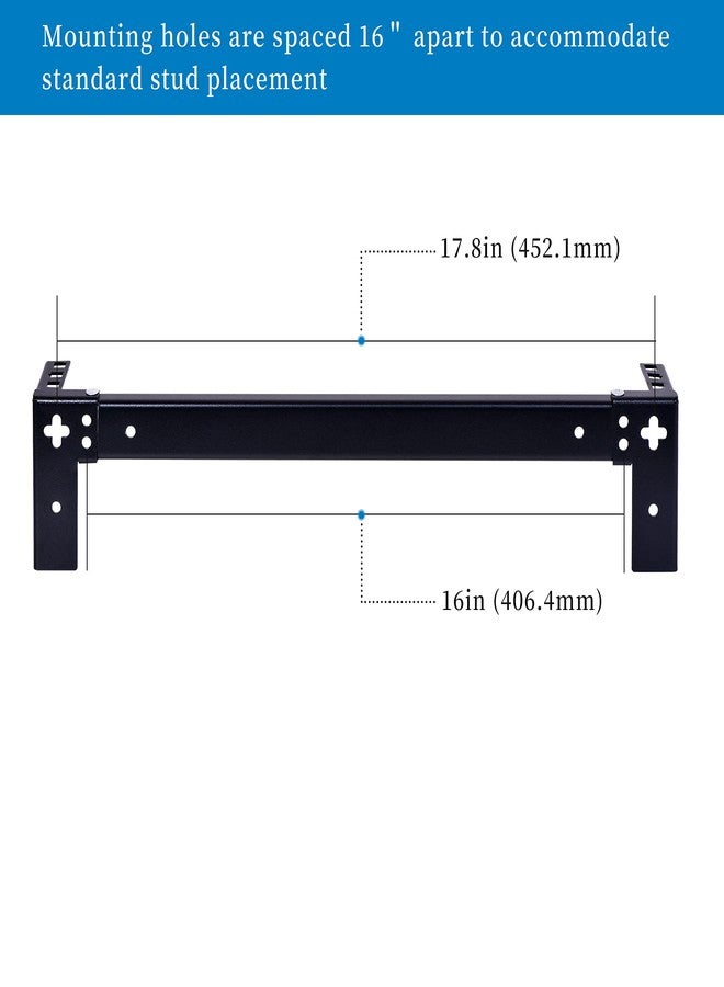 RackPath 1U Vertical Wall Mount Rack - Heavy Duty 125lbs Capacity Vertical Mounting Bracket - Image 3
