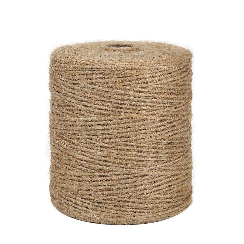 Tenn Well Natural Jute Twine 984 Feet 2mm Garden Twine Brown Jute String for Arts and Crafts Gardening Gift Wrapping Bundling Recycling