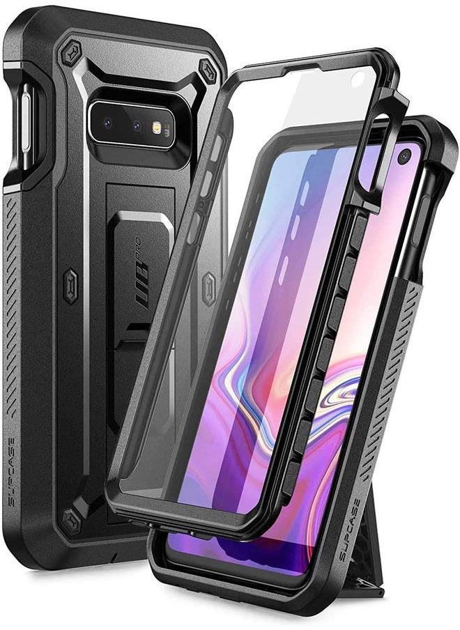 SupCase - Unicorn Beetle Pro Series Designed For Samsung Galaxy S10E Case 2019 Release Full Body Dual Layer Rugged With Holster And Kickstand With Built In Screen Protector Black - Image 1