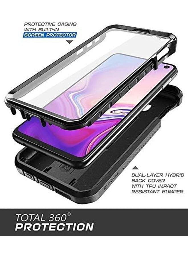 SupCase - Unicorn Beetle Pro Series Designed For Samsung Galaxy S10E Case 2019 Release Full Body Dual Layer Rugged With Holster And Kickstand With Built In Screen Protector Black - Image 1