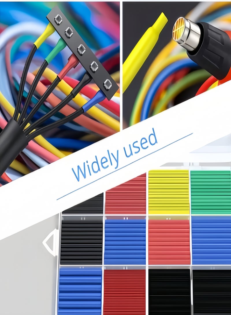 كيفن 750 جهاز كمبيوتر شخصى الحرارة يتقلص الأنابيب ، الكهربائية سلك كابل أنابيب مجموعة يتقلص نسبة 2: 1 ، التغطيه التفاف سلك كابل كيت ل DIY (5 ألوان / 12 أحجام) - Image 4