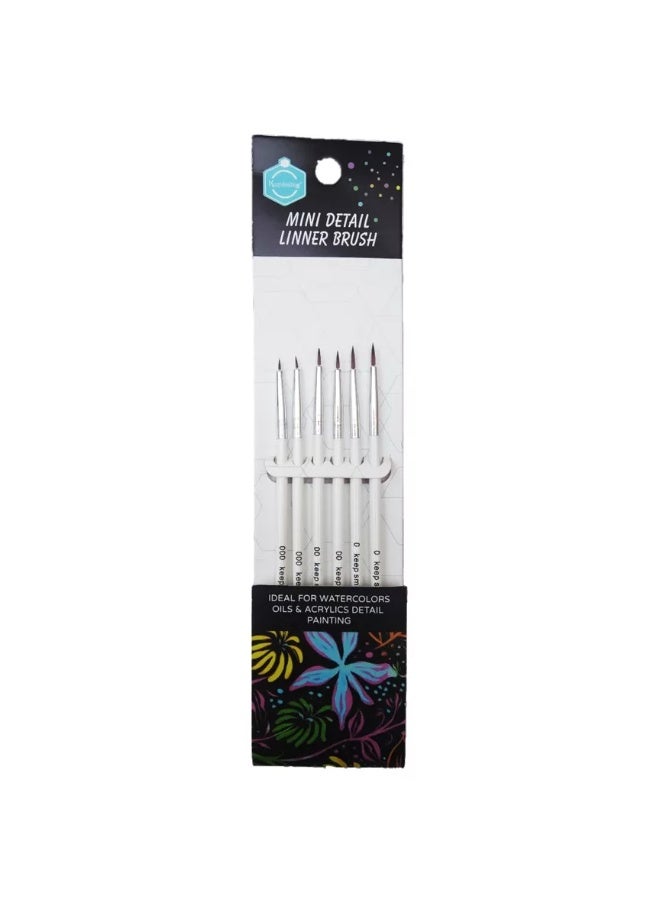 Keep Smiling Mini Detail Liner Brush Set for Fine Precision Painting - Image 1