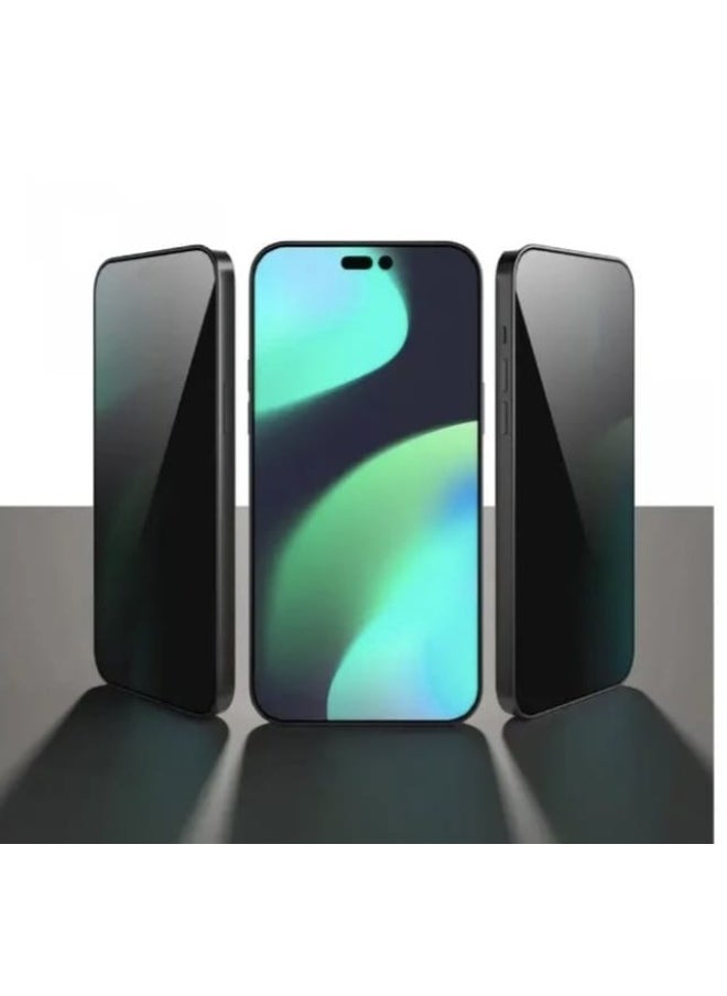 Nano Glass Privacy Screen Protector, Anti-Fingerprint, Tweezers, iPhone 14 Pro Max Case, Hard